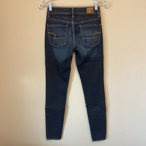 2/$30 American Eagle High Rise Super Stretch Jeggings size 0 - Picture 2 of 9